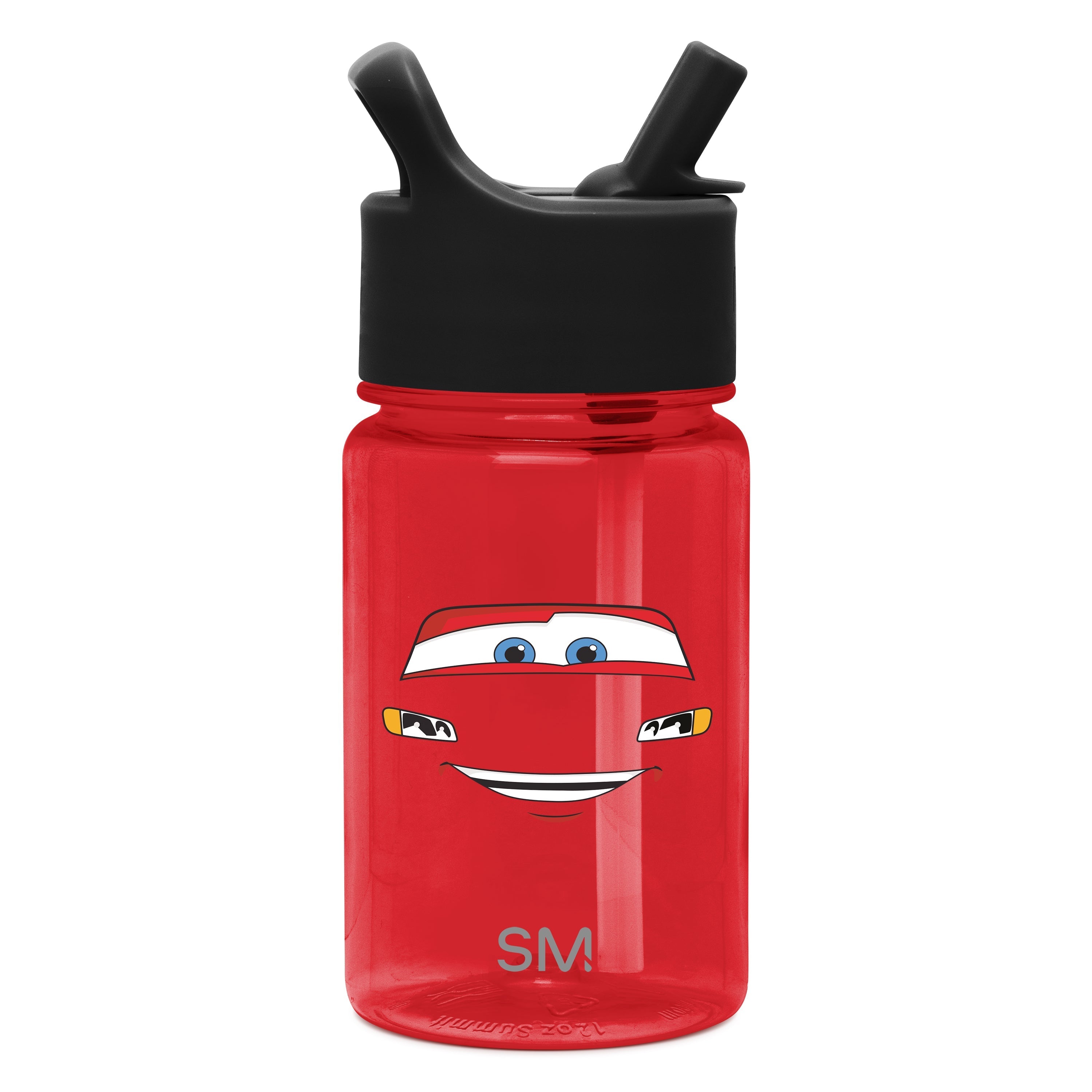Summit Kids Plastic Water Bottle with Straw Lid - Cars Ka-Chow / SKS