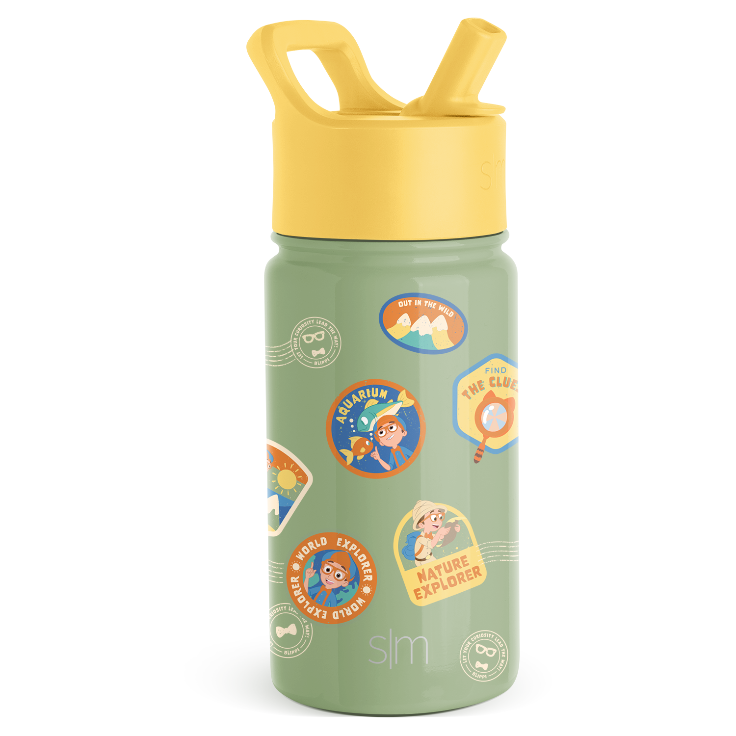 Summit Kids Water Bottle with Straw Lid - 14oz - Blippi Adventure / Straw / SM