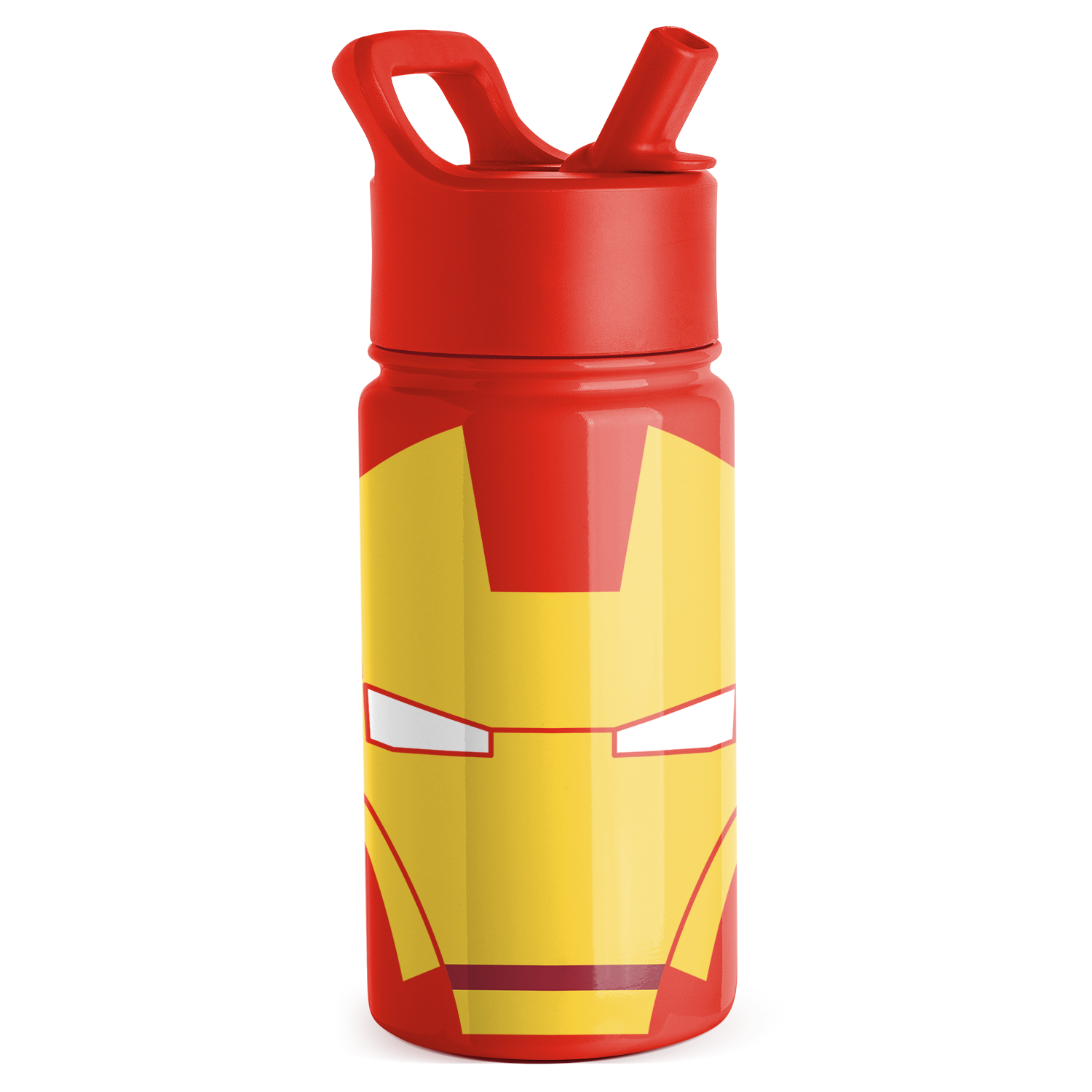 Summit Kids Water Bottle with Straw Lid - 14oz - Iron Man Red Snapper / Straw / SM