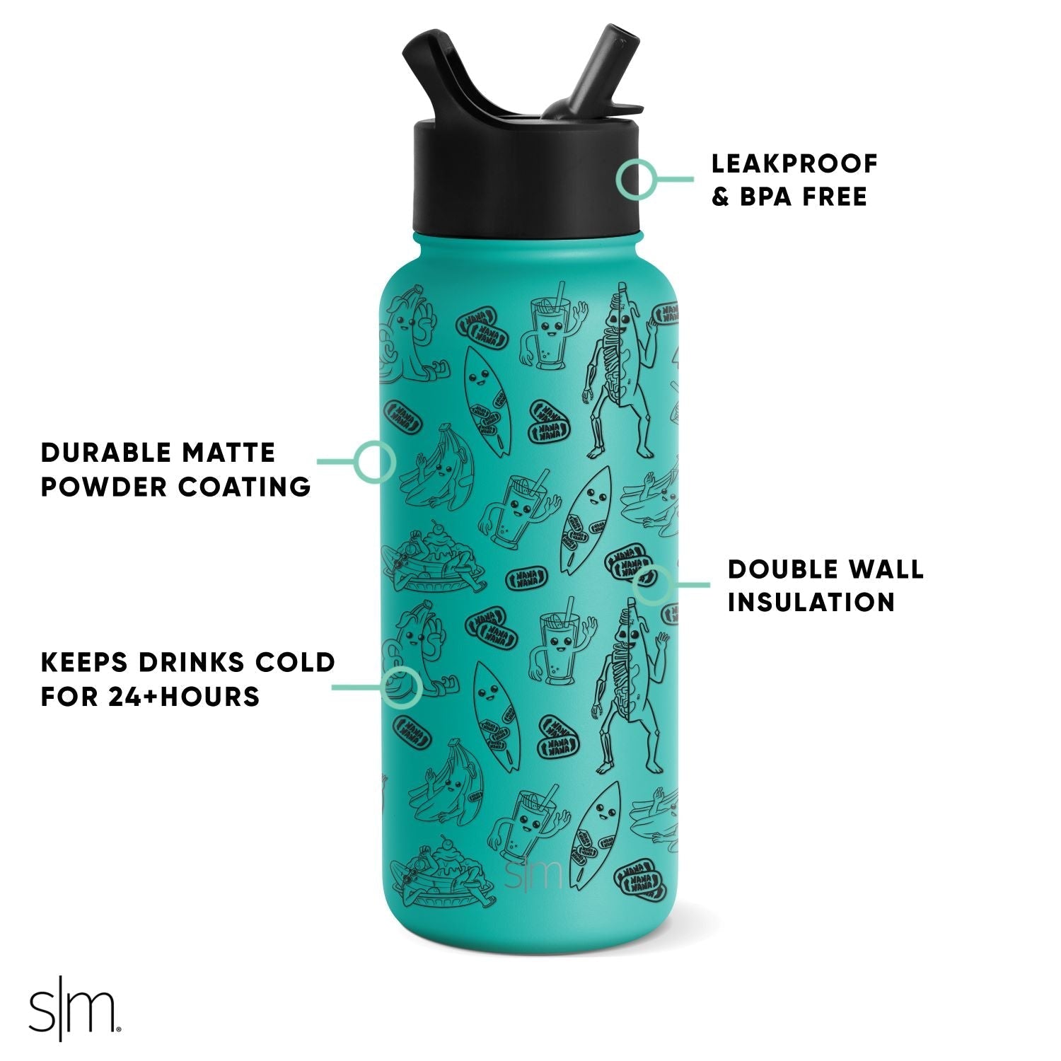 Fortnite Summit Water Bottle with Straw Lid