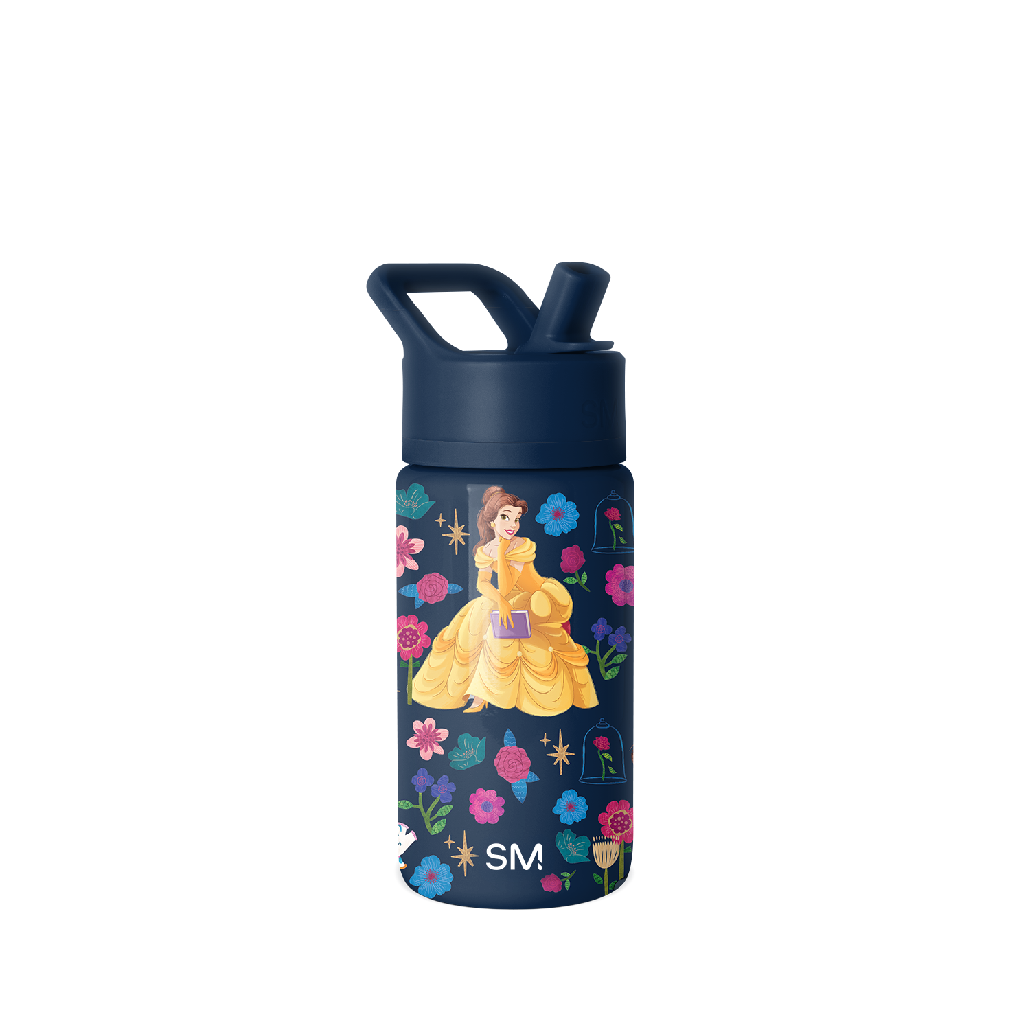 Summit Kids Water Bottle with Straw Lid - 14oz - Belle's Garden / Straw / SM2