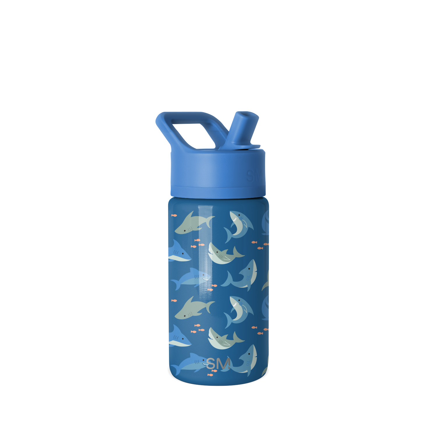 Summit Kids Water Bottle with Straw Lid - 14oz - Shark Shiver / Straw / SM2