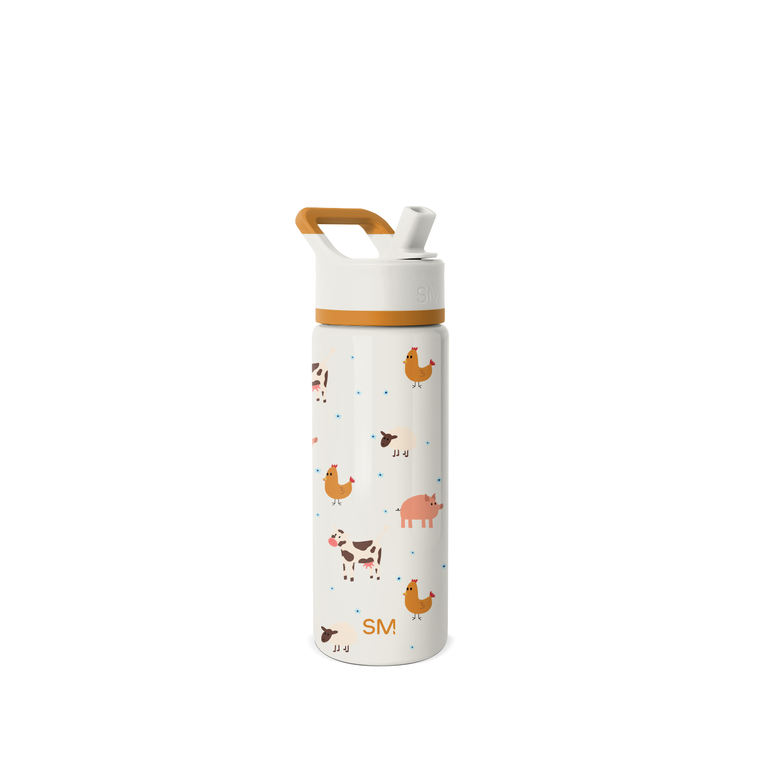 Summit Kids Water Bottle with Straw Lid - 18oz - SM2 - Farm Animals
