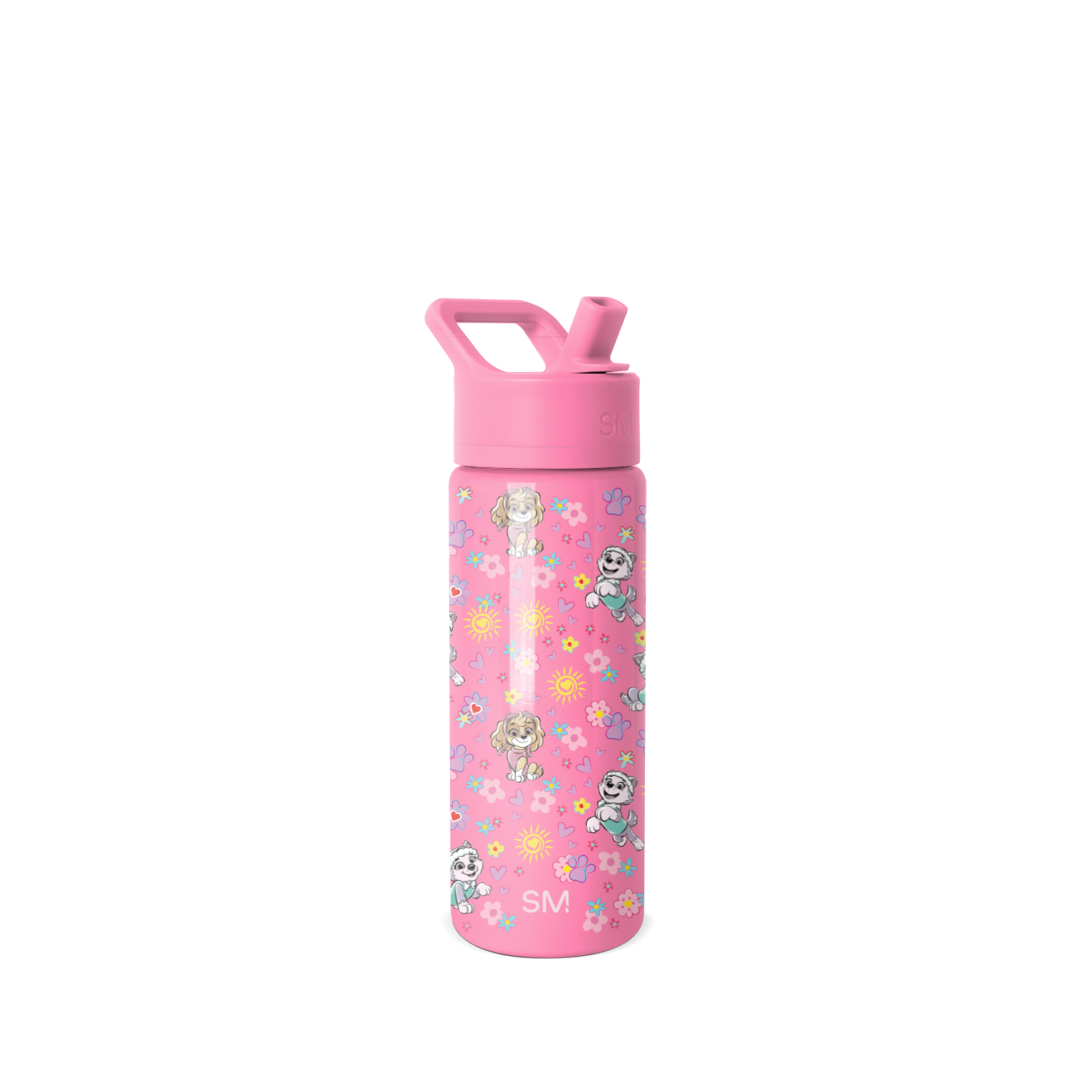 Summit Kids Water Bottle with Straw Lid - 18oz - SM2 - Paw Patrol Sunny Florals