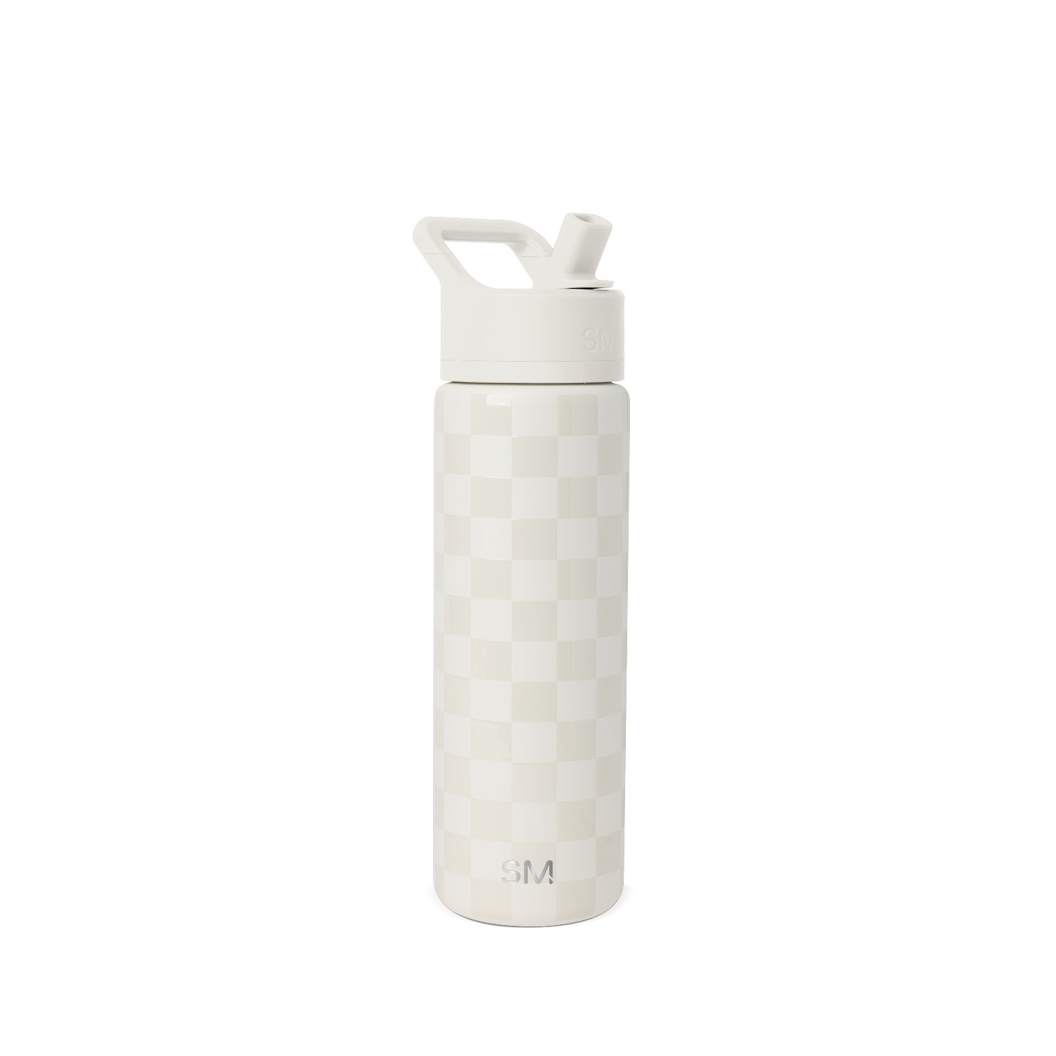 Summit Water Bottle with Straw Lid - 22oz / Cream Checkmate