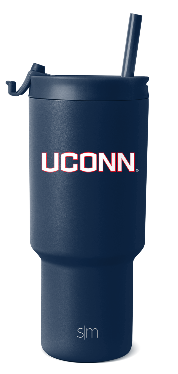 Collegiate Trek Tumbler - 30oz / Connecticut / Flip + Straw